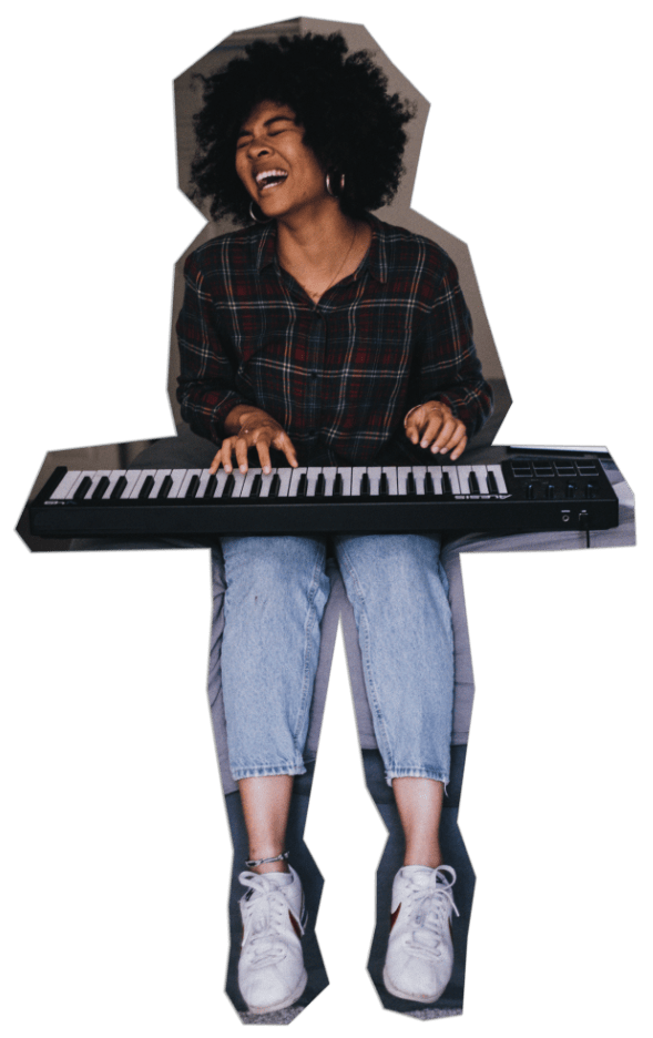 Image of girl planing piano